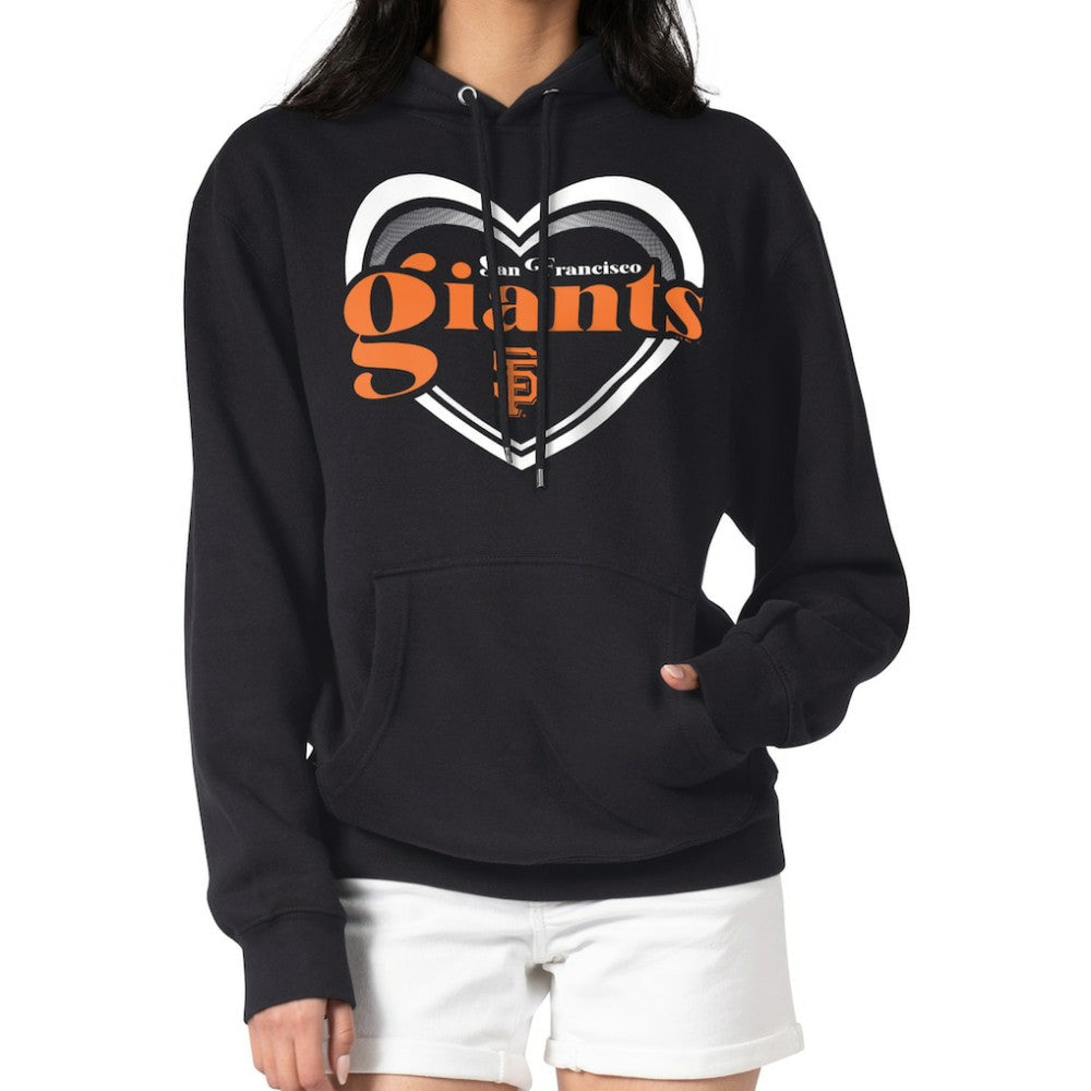 San Francisco Giants G-III 4Her by Carl Banks Women's Double Heart Fleece Pullover Hoodie | MLB For sale