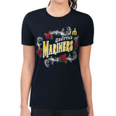 Seattle Mariners G-III 4Her by Carl Banks Women's Super-Slim Fit Lightweight Retro Roses T-Shirt | MLB US