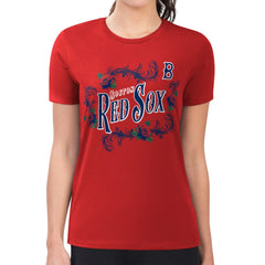 Boston Red Sox G-III 4Her by Carl Banks Women's Super-Slim Fit Lightweight Retro Roses T-Shirt | MLB Online