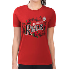 Cincinnati Reds G-III 4Her by Carl Banks Women's Super-Slim Fit Lightweight Retro Roses T-Shirt | MLB New