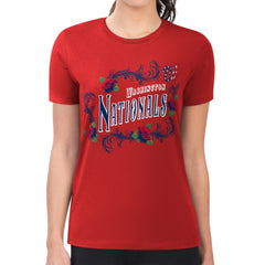 Washington Nationals G-III 4Her by Carl Banks Women's Super-Slim Fit Lightweight Retro Roses T-Shirt | MLB For sale