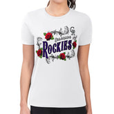 Colorado Rockies G-III 4Her by Carl Banks Women's Super-Slim Fit Lightweight Retro Roses T-Shirt | MLB Shop