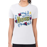 Seattle Mariners G-III 4Her by Carl Banks Women's Super-Slim Fit Lightweight Retro Roses T-Shirt | MLB US