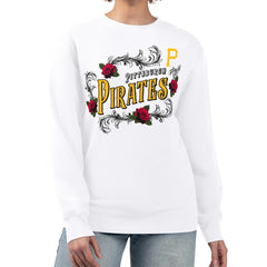 Pittsburgh Pirates G-III 4Her by Carl Banks Women's Retro Roses Fleece Pullover Sweatshirt | MLB Online