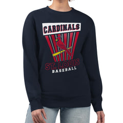 St. Louis Cardinals Starter Women's Poster Print Pullover Sweatshirt | MLB New