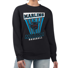 Miami Marlins Starter Women's Poster Print Pullover Sweatshirt | MLB On Sale
