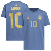 Lionel Messi Argentina National Team Youth Name & Number T-Shirt Blue - Adidas