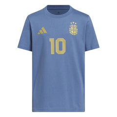 Lionel Messi Argentina National Team Youth Name & Number T-Shirt Blue - Adidas