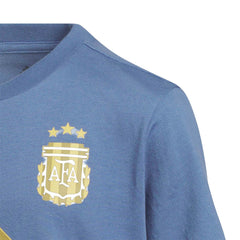 Lionel Messi Argentina National Team Youth Name & Number T-Shirt Blue - Adidas