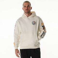 Pittsburgh Steelers The Wild Collective Unisex Stacked Graphic Sleeve Fleece Hoodie