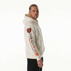 Chicago Bears The Wild Collective Unisex Stacked Graphic Sleeve Fleece Hoodie