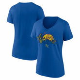 Kansas City Royals Women's Forever Royal Cactus V-Neck T-Shirt | MLB Discount