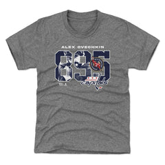 Alexander Ovechkin Washington Capitals 500 Level Youth NHL All-Time Leading Goal Scorer Overlay T-Shirt Sale