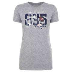 Alexander Ovechkin Washington Capitals 500 Level Women's NHL All-Time Leading Goal Scorer Overlay T-Shirt Online