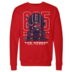 Alexander Ovechkin Washington Capitals 500 Level NHL All-Time Leading Goal Scorer Throne Pullover Sweatshirt On Sale