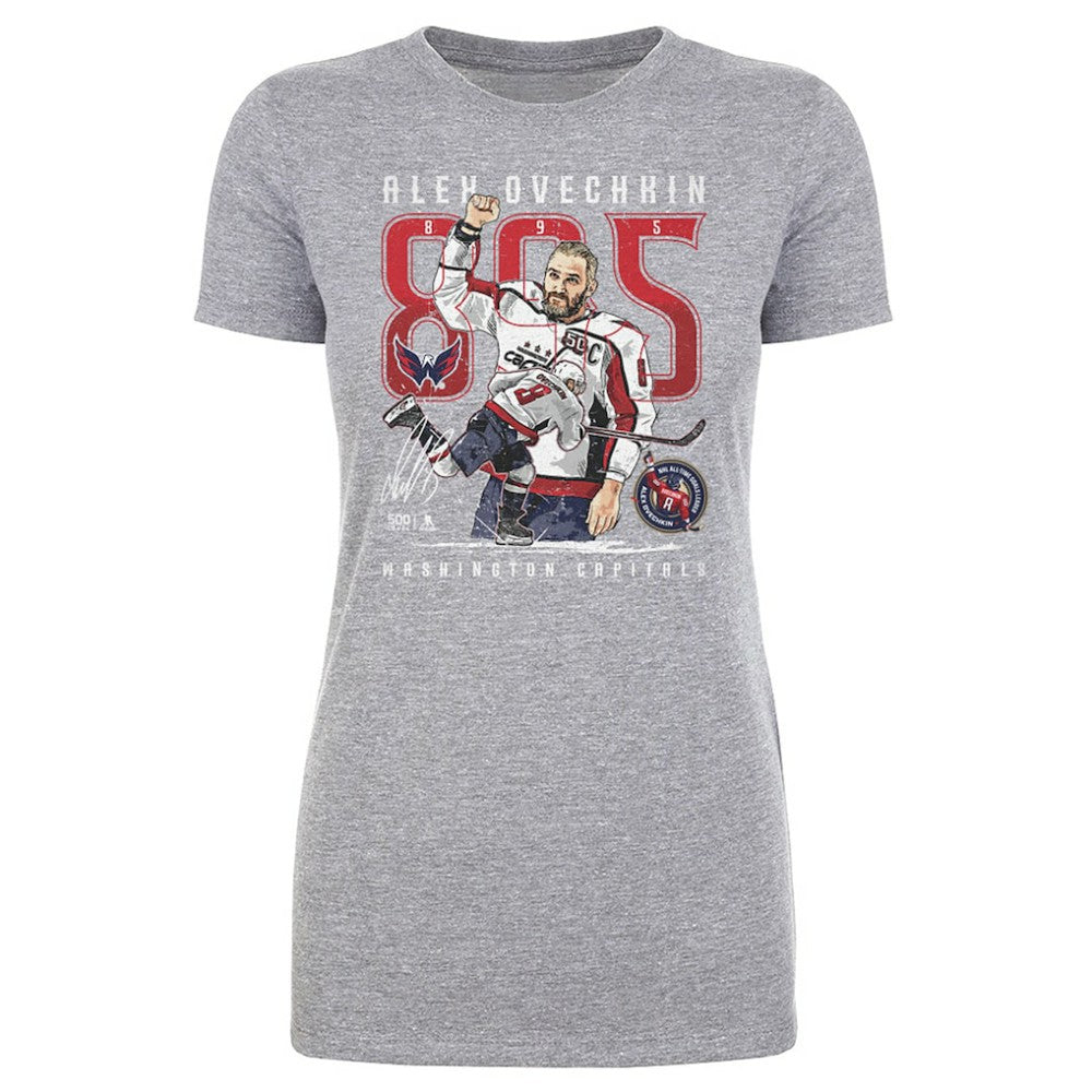 Alexander Ovechkin Washington Capitals 500 Level Women's NHL All-Time Leading Goal Scorer The Shot T-Shirt For Sale
