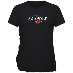 Calgary Flames Levelwear Women's Airflow Scratched T-Shirt Outlet
