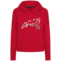 New Jersey Devils Levelwear Women's Sweet Sizzle Tri-Blend Cropped Pullover Hoodie For Sale