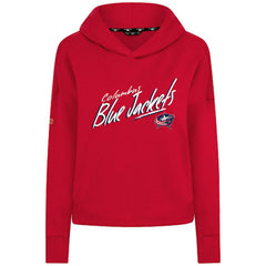 Columbus Blue Jackets Levelwear Women's Sweet Sizzle Tri-Blend Cropped Pullover Hoodie Outlet