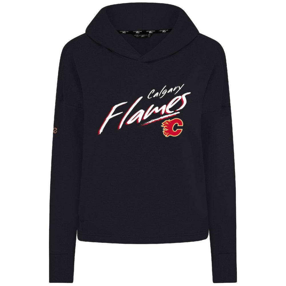 Calgary Flames Levelwear Women's Sweet Sizzle Tri-Blend Cropped Pullover Hoodie Online