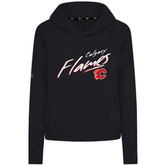 Calgary Flames Levelwear Women's Sweet Sizzle Tri-Blend Cropped Pullover Hoodie Online