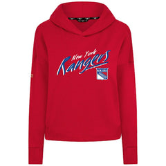 New York Rangers Levelwear Women's Sweet Sizzle Tri-Blend Cropped Pullover Hoodie Outlet