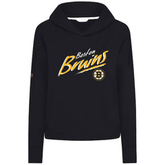 Boston Bruins Levelwear Women's Sweet Sizzle Tri-Blend Cropped Pullover Hoodie Online