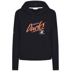 Anaheim Ducks Levelwear Women's Sweet Sizzle Tri-Blend Cropped Pullover Hoodie Sale