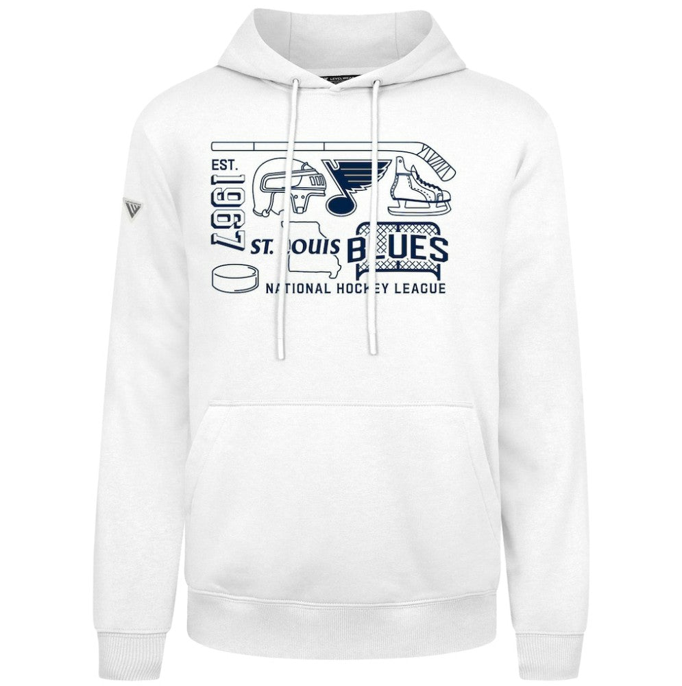 St. Louis Blues Levelwear Podium Campaign Pullover Hoodie Outlet