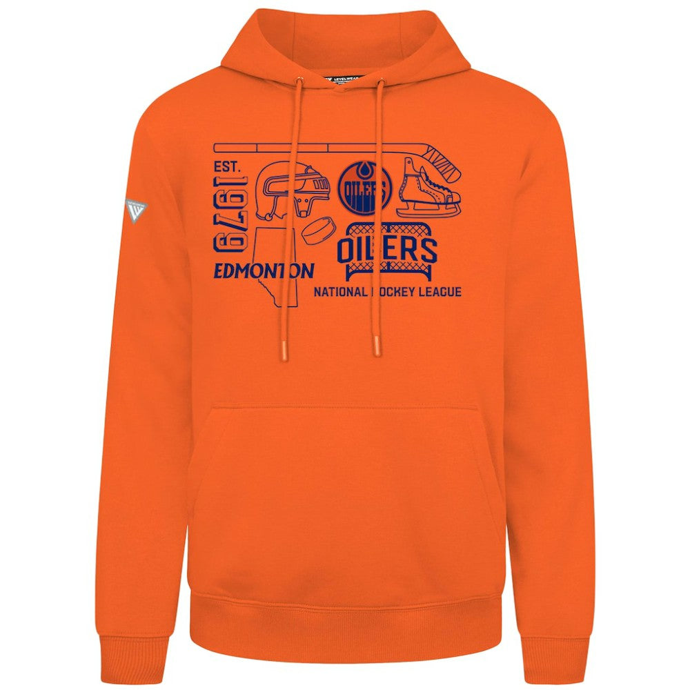 Edmonton Oilers Levelwear Podium Campaign Pullover Hoodie Outlet