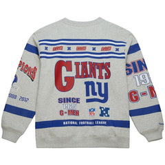 New York Giants Mitchell & Ness All Over Print Vintage Fleece Crewneck Sweatshirt