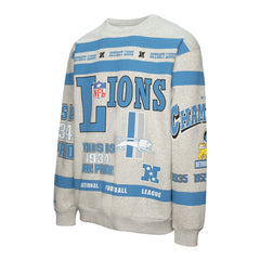 Detroit Lions Mitchell & Ness All Over Print Vintage Fleece Crewneck Sweatshirt