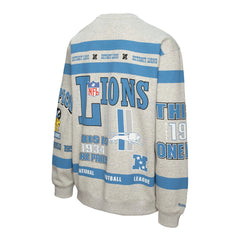Detroit Lions Mitchell & Ness All Over Print Vintage Fleece Crewneck Sweatshirt