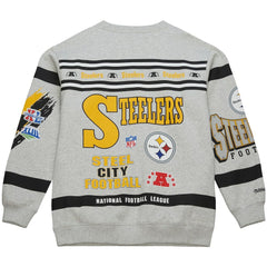Pittsburgh Steelers Mitchell & Ness All Over Print Vintage Fleece Crewneck Sweatshirt