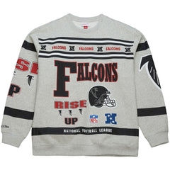 Atlanta Falcons Mitchell & Ness All Over Print Vintage Fleece Crewneck Sweatshirt
