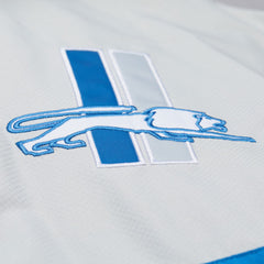Detroit Lions Mitchell & Ness Tie Breaker Vintage Logo Lightweight Anorak Half-Zip Windbreaker