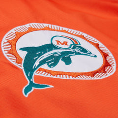 Miami Dolphins Mitchell & Ness Tie Breaker Vintage Logo Lightweight Anorak Half-Zip Windbreaker