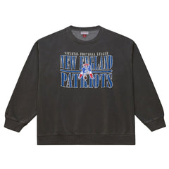 New England Patriots Mitchell & Ness Downtown Crew Vintage Logo Sweatshirt