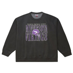 Minnesota Vikings Mitchell & Ness Downtown Crew Vintage Logo Sweatshirt