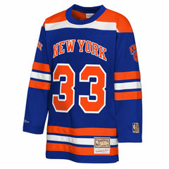 Patrick Ewing New York Knicks Youth Maxxed Out 2.0 Fashion Hockey Jersey For Sale