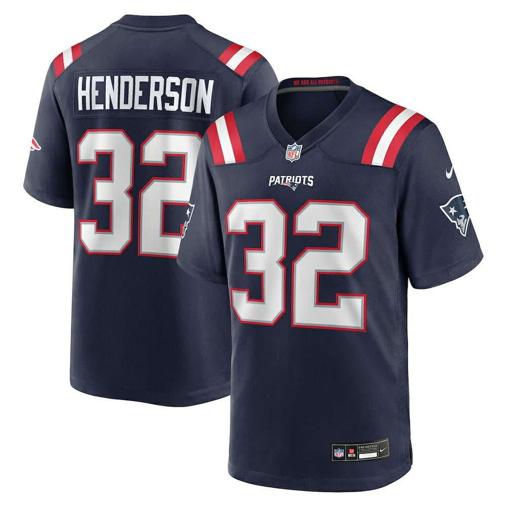 New England Patriots Nike TreVeyon Henderson 2025 NFL Draft Game Jersey