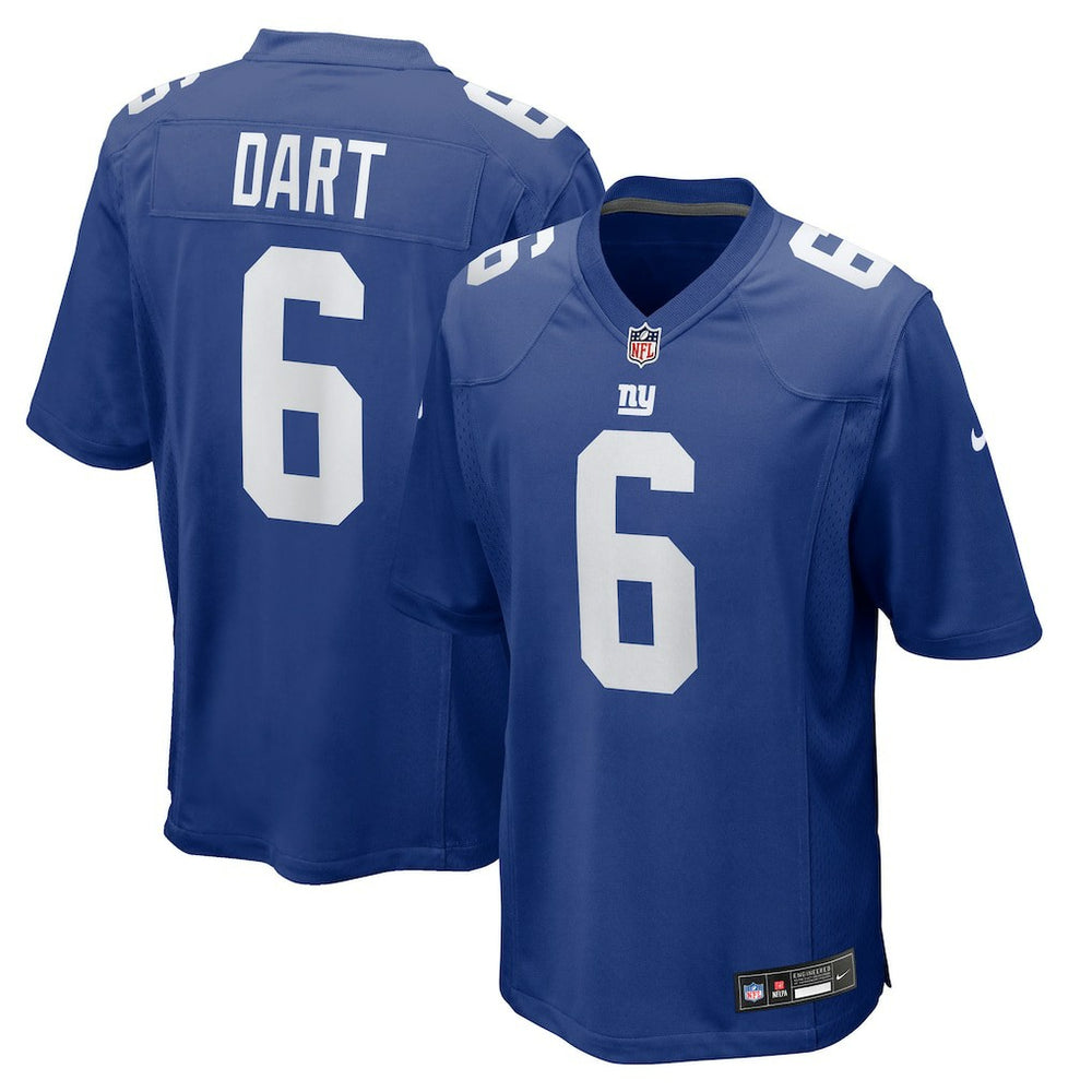 New York Giants Nike Jaxson Dart 2025 NFL Draft First Round Pick Game Jersey