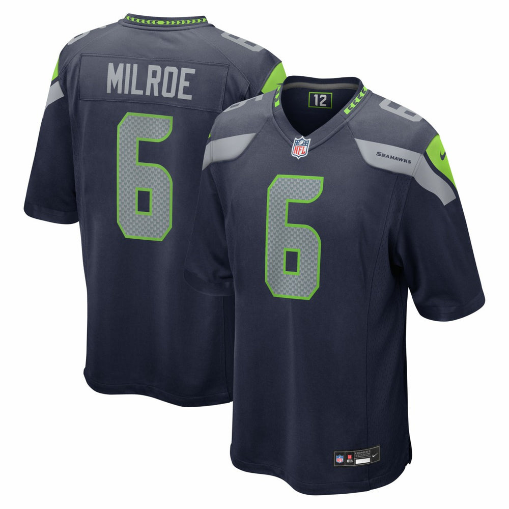 Seattle Seahawks Nike Jalen Milroe 2025 NFL Draft Game Jersey