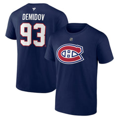 Ivan Demidov Montreal Canadiens Fanatics Authentic Stack Name & Number T-Shirt Sale