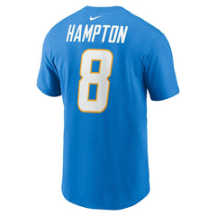 Los Angeles Chargers Nike Omarion Hampton Name & Number T-Shirt