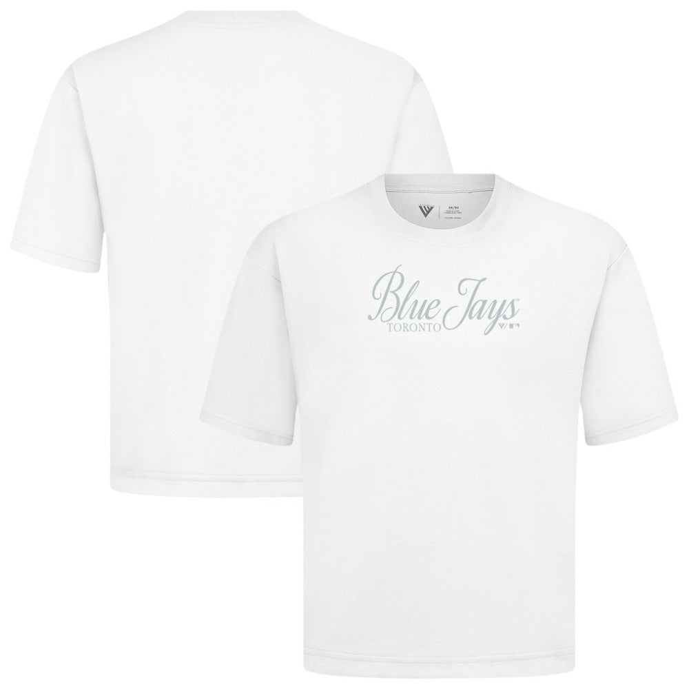 Toronto Blue Jays Levelwear Ethereal Oversized Luxe Signature Knit T-Shirt | MLB New