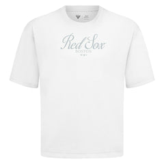 Boston Red Sox Levelwear Ethereal Oversized Luxe Signature Knit T-Shirt | MLB Outlet