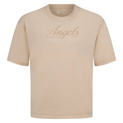 Los Angeles Angels Levelwear Ethereal Oversized Luxe Signature Knit T-Shirt | MLB New