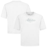 Athletics Levelwear Ethereal Oversized Luxe Signature Knit T-Shirt | MLB New