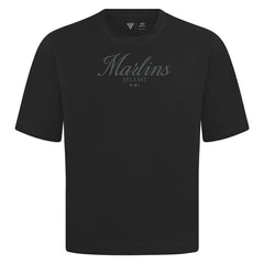 Miami Marlins Levelwear Ethereal Oversized Luxe Signature Knit T-Shirt | MLB Discount